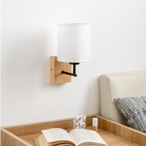 Brilagi - Аплик NUBILA WOOD 1xE27/25W/230V дъб/бял