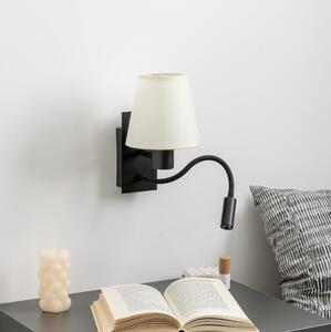 Brilagi - LED Аплик NUBILA 1xE27/25W/230V + LED/3W черен/кремав