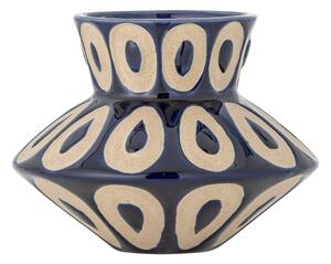 Синя глинена ръчна изработка ваза (височина 12 cm) Bashir – Bloomingville