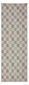 Зелена пътека със смес от памук подходяща за пране 80x230 cm Muted Checkerboard – Flair Rugs