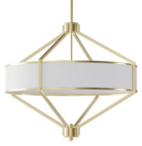 Open Design OR85839 - Полилей на тръба ZUNDO 4xE27/15W/230V месинг/бял