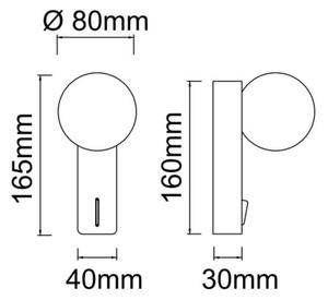 Open Design OR85563 - Стенно осветително тяло BOLETTA 1xG9/8W/230V месинг