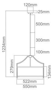 Open Design OR80872- Полилей на тръба STANZA 4xE27/15W/230V Ø 55 см l. хром/бял