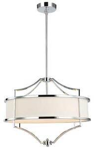 Open Design OR80919- Полилей на тръба STESSO 4xE27/15W/230V Ø 55 cm хром/бял