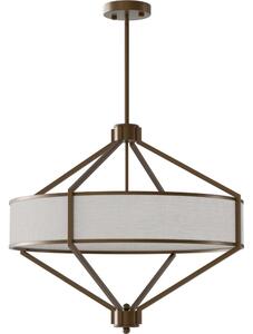 Open Design OR85846 - Полилей на тръба ZUNDO 4xE27/15W/230V кафяв/бежов