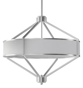 Open Design OR85822 - Полилей на прът ZUNDO 4xE27/15W/230V матов хром/бял