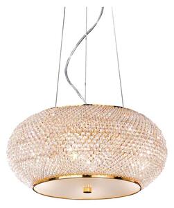 Ideal Lux - Кристален пендел PASHA 6xE14/40W/230V Ø 40 см златист