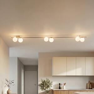 TK Lighting Таванска лампа Imelo, кремава, 6-пламъчна, стъкло, дължина 200 cm, Затъмняване, Бежов, спалня, Стъкло