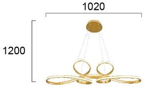 LED полилей на кабел JILL LED/53W/230V златист