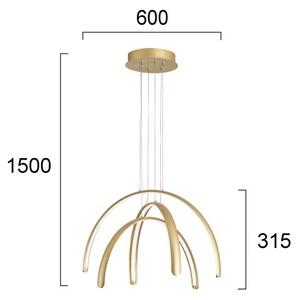 LED полилей на кабел MEGAN LED/41W/230V златист