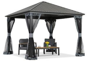 Метална беседка Sardinia 3x3 с мрежа против комари Garden Point антрацит