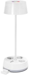 Aigostar-LED RGBW димируема настолна лампа с контакти и USB LED/4,6W/230V бяла