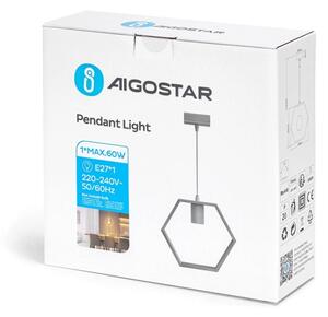Aigostar - LED дървен полилей на кабел 1xE27/9W/230V 2200K от бор