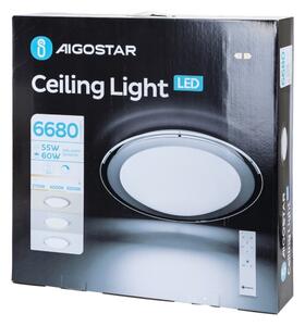 Aigostar - LED димируемо таванно осветително тяло LED/60W/230V 2700-6500K Ø 52,7 cm хром+дистанционно управление