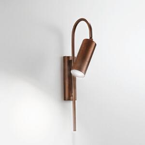 Cremasco Стена лампа 7537, дърво, месинг, GU10, Затъмняване, Дърво, Дневна/трапезария, Месинг, Модерен