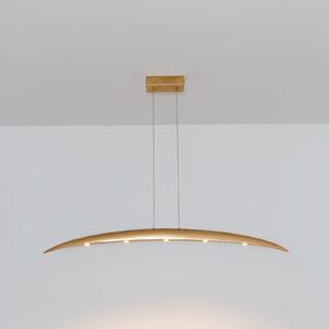Holländer LED висяща лампа COSTELLAZIONE, златиста, дължина 122 см, метална, с регулиране, Затъмняване, Злато / месинг, Дневна/трапезария, Метал, Модерен