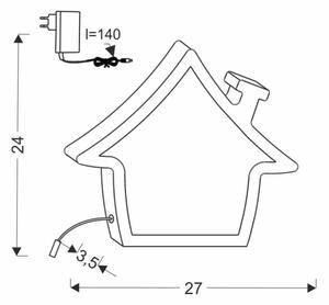 LED детска настолна лампа HOUSE LED/10W/230V синя