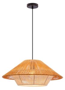 Полилей на кабел AFRICA 1xE27/40W/230V диаметър 50 см кафяв/кремав
