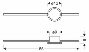 LED стенен аплик BATUTA LED/12W/230V златен