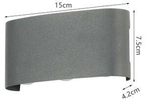 Brilagi - LED външно стенно осветително тяло FLAREBOX LED/6W/230V антрацит IP65
