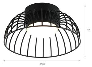 LED таванно осветително тяло BETSY LED/12W/230V Ø 25 см черно