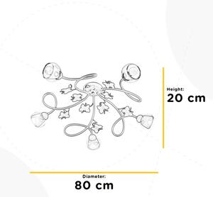 ONLI - Детски полилей за повърхностен монтаж BUTTERFLY 5xE14/6W/230V