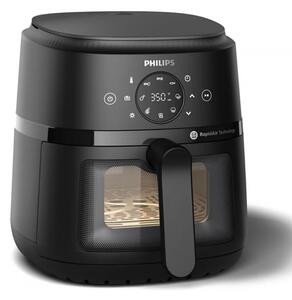 Фритюрник с горещ въздух AirFryer Philips NA220/00, 1500W, 4.2л, 60-200C, 13 програми, Таймер, Rapid Air, Черен