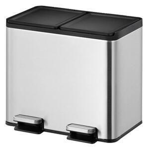 EKO Кош за разделно събиране с 2 педала “ESSENTIAL“ - 2 х 10 л.- хром мат