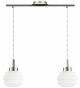 BRILAGI - LED полилей на кабел RETRO GLASS 2xE27/60W/230V матов хром/бял
