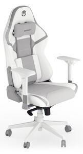 Геймърски стол Endorfy Scrim Onyx White, до 120 kg, Class 4, PU кожа, memory пяна, дишаща материя