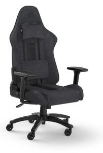 Геймърски стол Corsair TC100, до 120 kg, Class 4 газов амортисьор, 2D регулируеми подлакътници, черно-сив