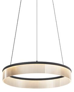 Модерен висящ лампион черен 59 см вкл. LED 3-степенно димируем - Anello Chandelier