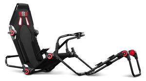 Геймърски стол Next Level Racing F-GT Lite, до 130kg, дишаща материя, сгъваем, черен