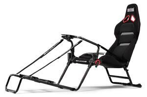 Геймърски стол Next Level Racing GTLite Pro, до 150kg, дишаща материя, лумбална опора, сгъваем, черен