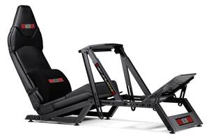Геймърски стол Next Level Racing F-GT, до 130kg, лумбална опора, коригиране на височината, черен