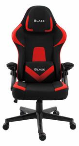 Геймърски стол RFG Blaze, до 130kg, полипропиленова база, лумбална опора, черно-червен