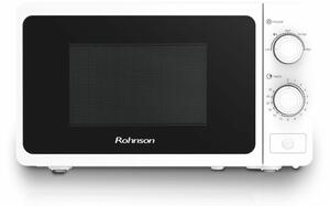 Микровълнова фурна Rohnson R-2021, механично управление, 700W, 20l обем, 5 степени на мощност, бяла