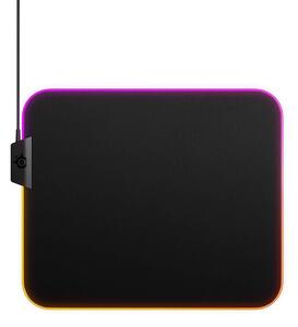 Подложка за мишка SteelSeries QcK Prism Cloth Medium, гейминг, със RGB подсветка, 320 mm x 270 mm x 4 mm, черна