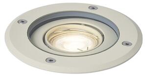 Модерен градински спот бежов GU10 50mm регулируем IP65 - Delux
