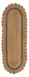 Ръчно изработена ютена пътека в сив и естествен цвят 80x230 cm Grace Grey – Flair Rugs