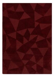 Ръчно изработен вълнен килим в цвят бордо 120x170 cm Shard Red – Flair Rugs