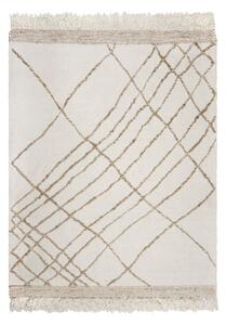 Кремав ръчно изработен килим със смес от вълна 120x170 cm Astera Linear – Flair Rugs
