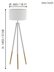 Eglo 49156 - Подова лампа BIDFORD 1xE27/60W/230V