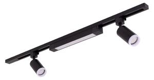 LED спот за релсова система TRACER 2xGU10/10W/230V + LED/20W 1 m черен