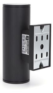 Aigostar - Екстериорен аплик 2xGU10/230V черен IP65 кръгъл