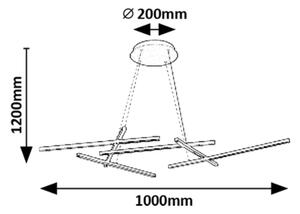 Rabalux 72369 - LED Димируем пендел SEVERINE LED/40W/230V 3000-6500K + + д.у