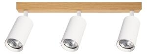 Brilagi - Точково осветително тяло SELE 3xGU10/30W/230V бяло/дъбов декор