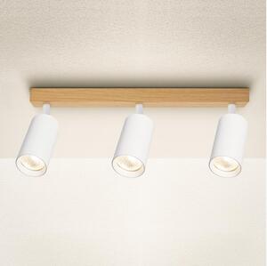 Brilagi - Точково осветително тяло SELE 3xGU10/30W/230V бяло/дъбов декор