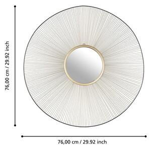 Eglo 425033 - Огледало ESASHI Ø 76 см златист/черен