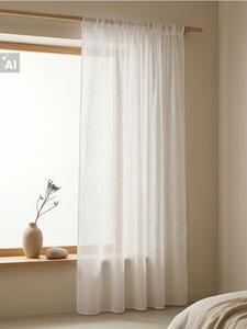 Sinsay - Комплект пердета на лента с блестяща геометрична бродерия 2 pack - бял